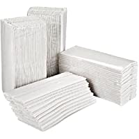 Essentials HT3000 - Pack de 2400 toallas de mano plegadas en C- 2 capas- color blanco